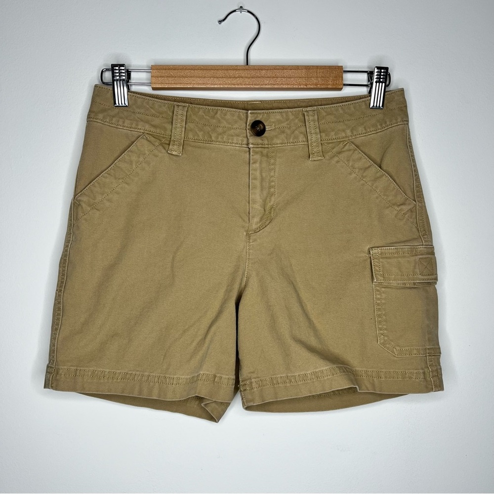 Eddie Bauer Women's Size 2 Tank Khaki Chino Cargo Shorts